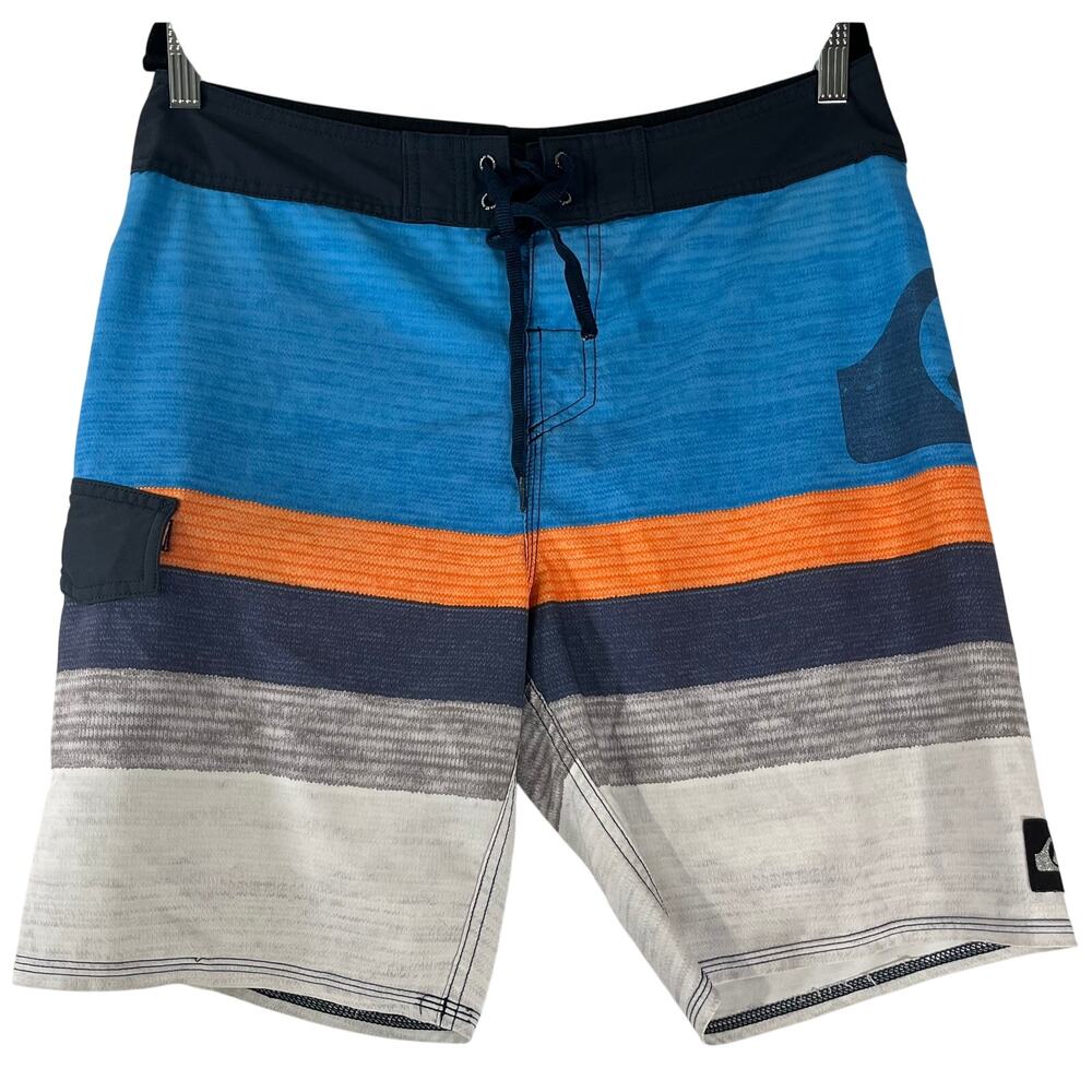 Quiksilver Color Block Tie Swim Athletic Shorts Men's Medium